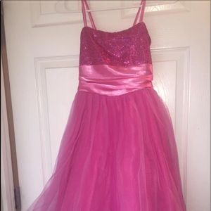 Cinderella Couture Girls size 12 pink dress